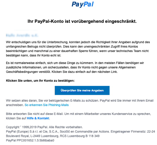 PayPal Phishing